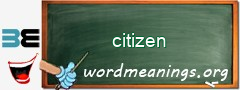 WordMeaning blackboard for citizen